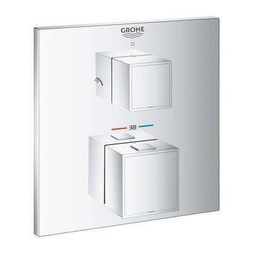Верхня частина термостату GROHTHERM CUBE душ, д/35600, 2 виходи, хром 24154000 фото