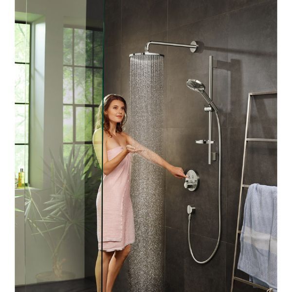 Верхній душ Raindance S 240 Showerpipe PowderRain 1jetP з тримачем, Chrome (27607000) 27607000 фото