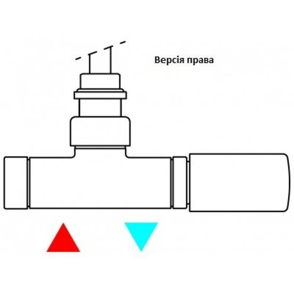 Набір вентилів інтегрований термостатичний правий білий мат Unico All in One Terma TGETUNICPKS96/TGETBI013 фото