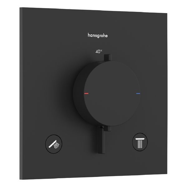 Термостат прихованого монтажу Ecostat Comfort E на 2 функції Matt Black (33711670) 33711670 фото