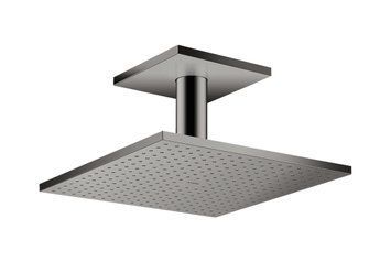 Верхній душ Axor 300х300 1jet P з тримачем зі стелі, Polished Black Chrome (35316330) 35316330 фото
