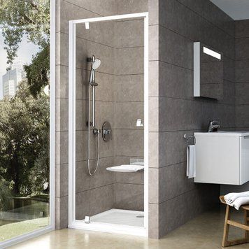Душові двері одноелементні Pivot PDOP1-90 Transparent, (03G70100Z1) RAVAK 03G70100Z1 фото