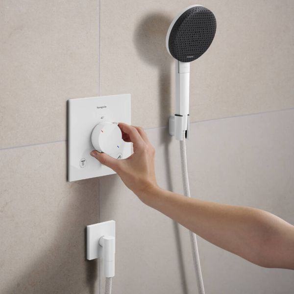 Термостат прихованого монтажу Ecostat Comfort E на 2 функції Matt White (33711700) 33711700 фото