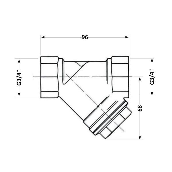 Фільтр косий Icma №50 грубої очистки 1&nbsp;1/4"ВВ латунний 83050AG05 SD00054225 фото