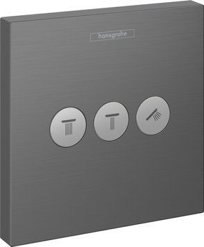Перемикач ShowerSelect на 3 клавіші Brushed Black Chrome (15764340) 15764340 фото