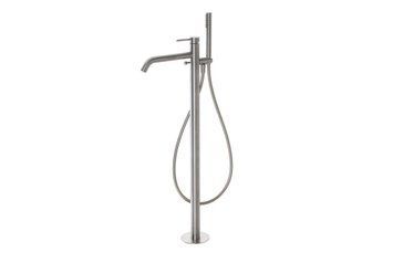 ROUND INOX, Змішувач підлоговий для ванни, brushed stainless steel (100283401) 100283401 фото