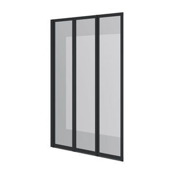 Шторка на ванну трьохелементна Style 1000х1500мм (left) black matt, скло 4мм clear 1625181803 фото