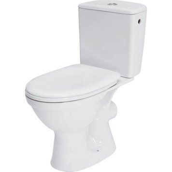 K03-076 Компакт COMPACT 918 MERIDA M010 3/6 TOILET SEAT PP SC UA з поліпропіленовим сидінням з плавним закриванням, горизонтальний випуск, боковий підвід води CCKZ1016770001 фото