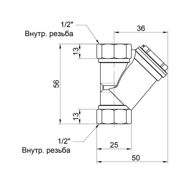 Фільтр грубої очистки Thermo Alliance Base 1/2"ВВ для води косий SD124W15 SD00010227 фото