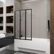 Шторка на ванну трьохелементна Style 1000х1500мм (left) black matt, скло 4мм clear 1625181803 &ndash; фото 2