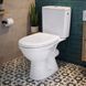 K03-076 Компакт COMPACT 918 MERIDA M010 3/6 TOILET SEAT PP SC UA з поліпропіленовим сидінням з плавним закриванням, горизонтальний випуск, боковий підвід води CCKZ1016770001 &ndash; фото 3