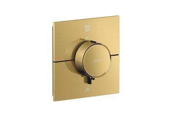 Термостат прихованого монтажу AXOR ShowerSelect ID Square на 2 функції, Polished Gold Optic (36752990) 36752990 фото