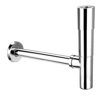 Сифон для умивальника без зливу 1.1/4&Prime;x32мм, латунь, без зливу, з ревізією, хром 203 203 фото