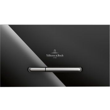 Кнопка змиву VICONNECT 300G скло чорний глянець клавіші хром (922160RB) 922160RB фото