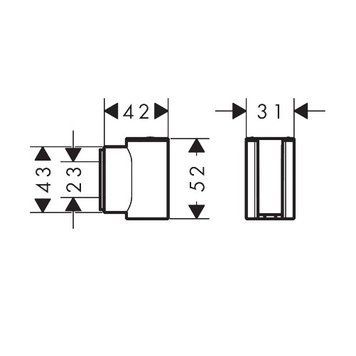 28885700 HG Porter Fine Тримач для ручного душу, білий матовий 28885700 фото