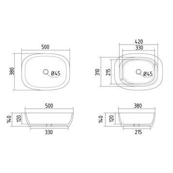 Раковина-чаша Qtap Cardinal 500х380х140 мм White QT04116302W SD00053606 фото