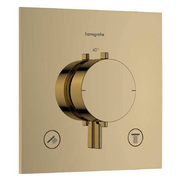 Термостат прихованого монтажу Ecostat Comfort E на 2 функції Polished Gold Optic (33711990) 33711990 фото