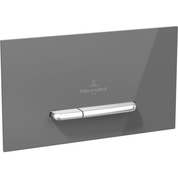 Кнопка змиву VICONNECT 300G скло чорний глянець клавіші хром (922160RB) 922160RB фото