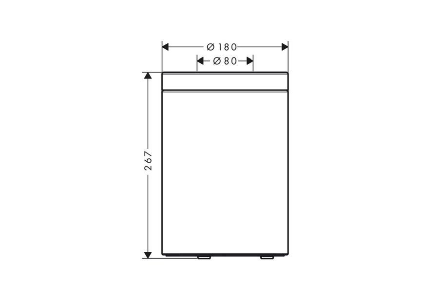 Відро для сміття 5L Axor Universal Circular, Brushed Black Chrome (42872340) 42872340 фото
