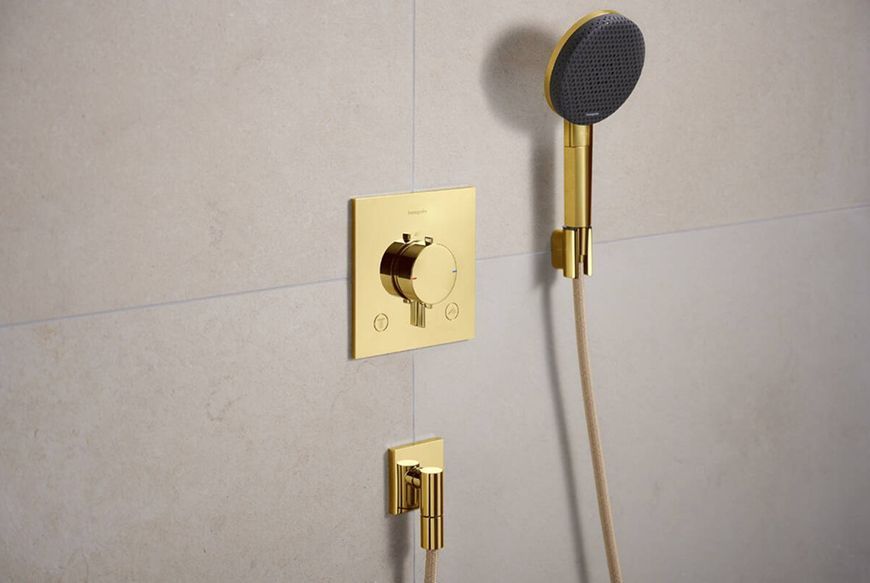 Термостат прихованого монтажу Ecostat Comfort E на 2 функції Polished Gold Optic (33711990) 33711990 фото