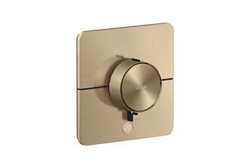 Термостат прихованого монтажу AXOR ShowerSelect ID Softsquare HighFlow на 1 функцію, Brushed Bronze (36778140) 36778140 фото