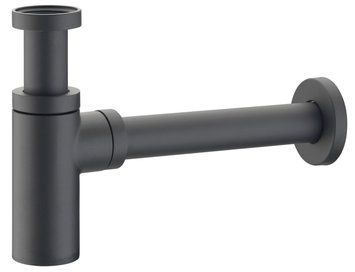 Сифон для умивальника без зливу 120 BLACK чорний матовий 120BLACK фото