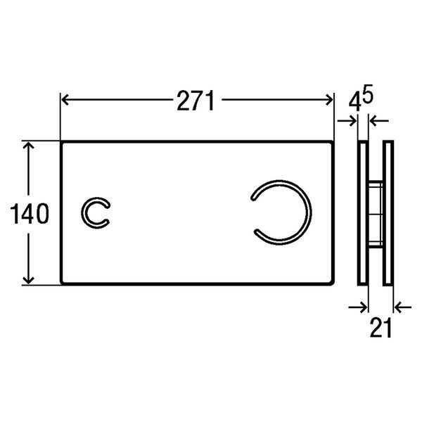 Кнопка змиву Visign 100 (597481), сіре скло 597481 фото