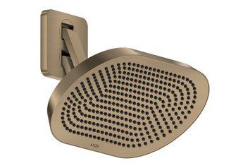 Верхній душ Axor ShowerSphere 370х220 2jet EcoSmart з регульованим кронштейном, Brushed Bronze (39746140) 39746140 фото