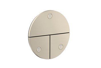 Перемикач AXOR ShowerSelect ID Round на 3 функції, Brushed Nickel (36779820) 36779820 фото