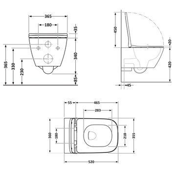 Унітаз підвісний Qtap Gemini безободковий з сидінням Soft-close QTGEM26W45430 SD00051554 фото