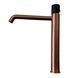 ROUND CUSTOM, Змішувач для умивальника h306 мм, brushed copper+marquina stone (700034583 ms) 700034583 ms &ndash; фото 1