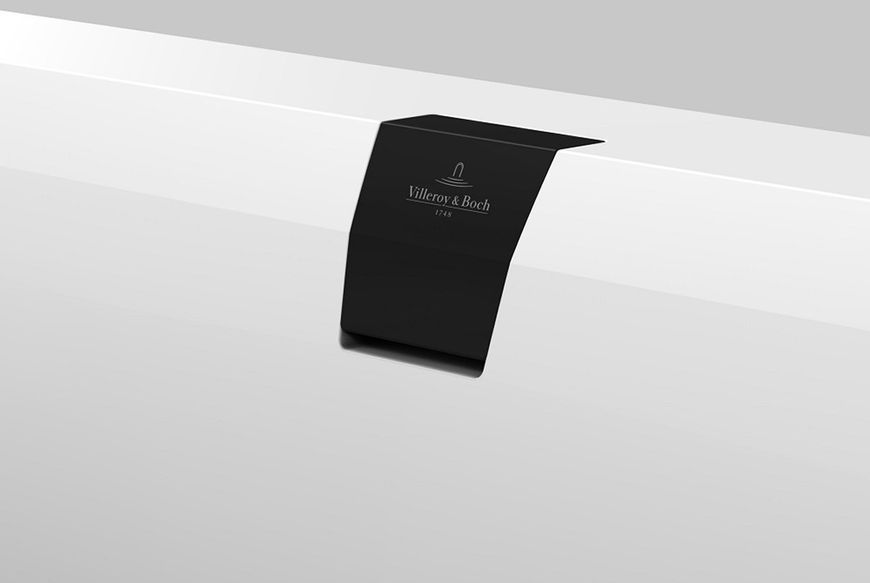 Кришка переливу і зливу Squaro Edge 12, Black Matt (U90954033) U90954033 фото