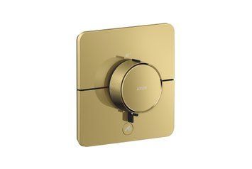 Термостат прихованого монтажу AXOR ShowerSelect ID Softsquare HighFlow на 1 функцію, Polished Gold Optic (36778990) 36778990 фото