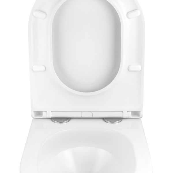 Комплект 4 в 1 : Інсталяція Grohe Solido 2 в 1 38971000 + Панель змиву для унітаза Grohe Even 389662430 + Унітаз підвісний безобідковий Kroner Armada WHI513636 TORNADO (38971966243KA51T) CV037771 фото