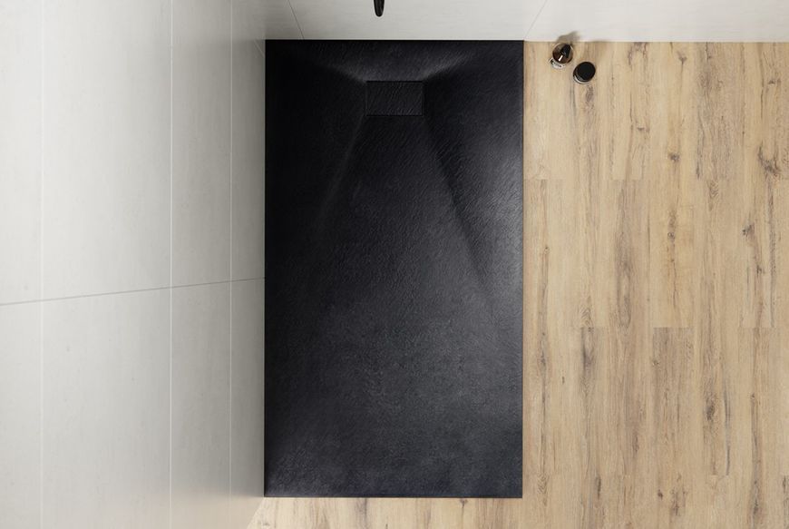 Піддон прямокутний VEXO BLACK 120х90 чорний + сифон BVB-120-90-P фото