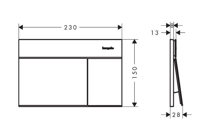 66003140 HG Змивна клавіша iFrame Element E, brushed bronze 66003140 фото