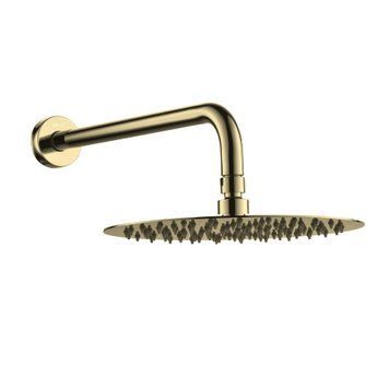 CASCADA R100 душ верхній, d300 мм, кронштейн, SS, cepillado oro 1586.180215 фото