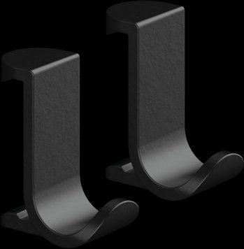 WallStoris Гачок для рушників широкий (2 штуки) 3.9 x 3.2 x 1.8 см Matt Black (27914670) 27914670 фото