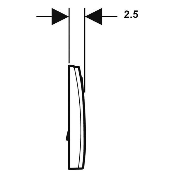 Кнопка змиву DELTA 15 round змив/стоп, біла 115.109.11.1 фото