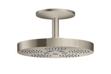 Верхній душ Axor One 280 2jet зі стельовим кронштейном 211 мм, Brushed Nickel (48494820) 48494820 фото
