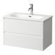 Раковина LUA 80см, з/о+шафка 2 шухляди, білий глянець H8600872611041 &ndash; фото 1
