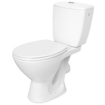 K681-060 Компакт COMPACT KASKADA 889 010 3/6 TOILET SEAT S-10 PP UA з поліпропіленовим сидінням, горизонтальний випуск, боковий підвід води CCKZ1016480001 фото