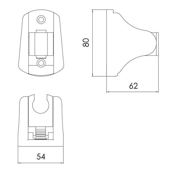 Тримач душової лійки, настінний, регульований, хром S023CP фото