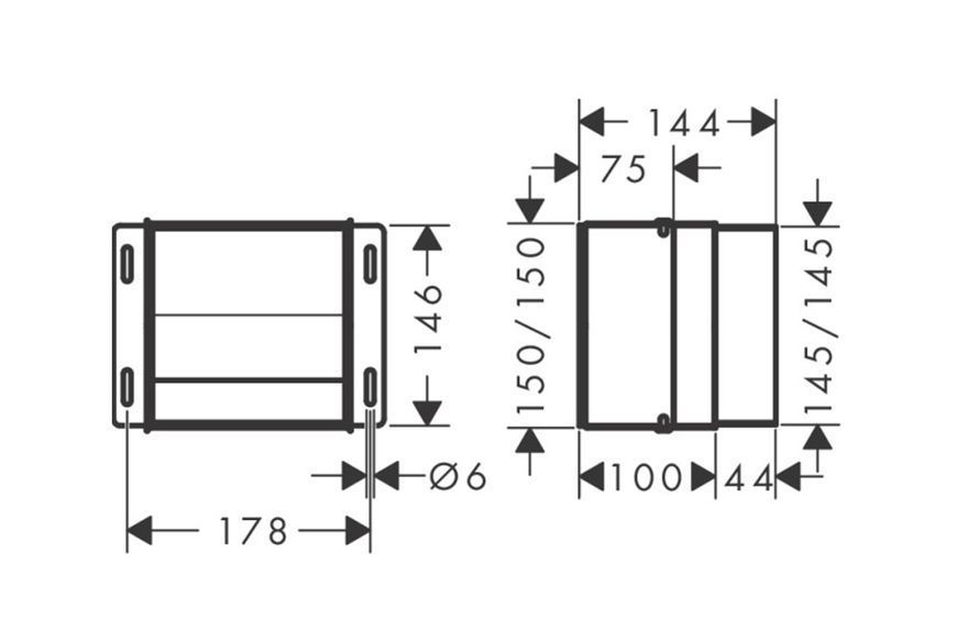 XtraStoris Original Вбудований тримач для туалетного паперу 15x15x14, Matt Black (56065670) 56065670 фото