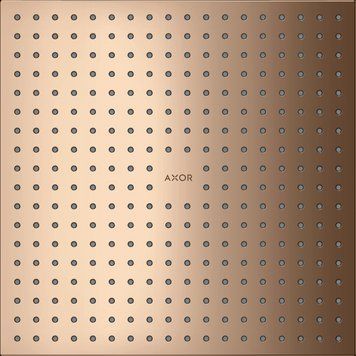 Верхній душ Axor 300х300 2jet монтаж зі стелі Polished Red Gold (35321300) 35321300 фото