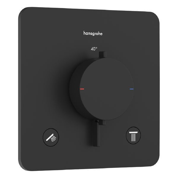 Термостат прихованого монтажу Ecostat Comfort Q на 2 функції, Matt Black (33713670) 33713670 фото