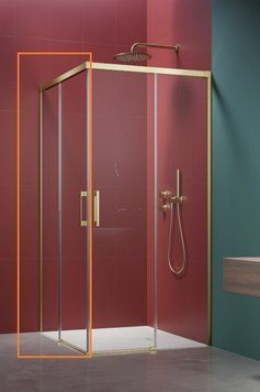 Душова кабіна (половина) Idea 6 Brushed Light Gold KDD 110 ліва RADAWAY 387063-98-01L фото