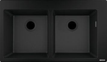 Кухонна мийка S510-F770 770х510 на дві чаші 370/370 Graphiteblack (43316170) 43316170 фото