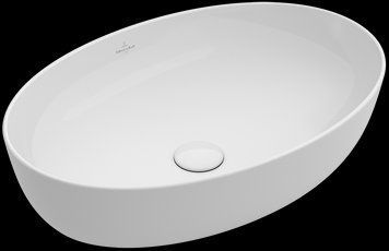ARTIS Умивальник на стільницю овальний без переливу 610х410 мм Titan Ceram (419861R1) Ceramic Plus 419861R1 фото
