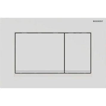 Кнопка змиву SIGMA 20 square (Ex30), подвійний змив, білий матовий/легкоочисна поверхня/білий 115.883.01.1 фото